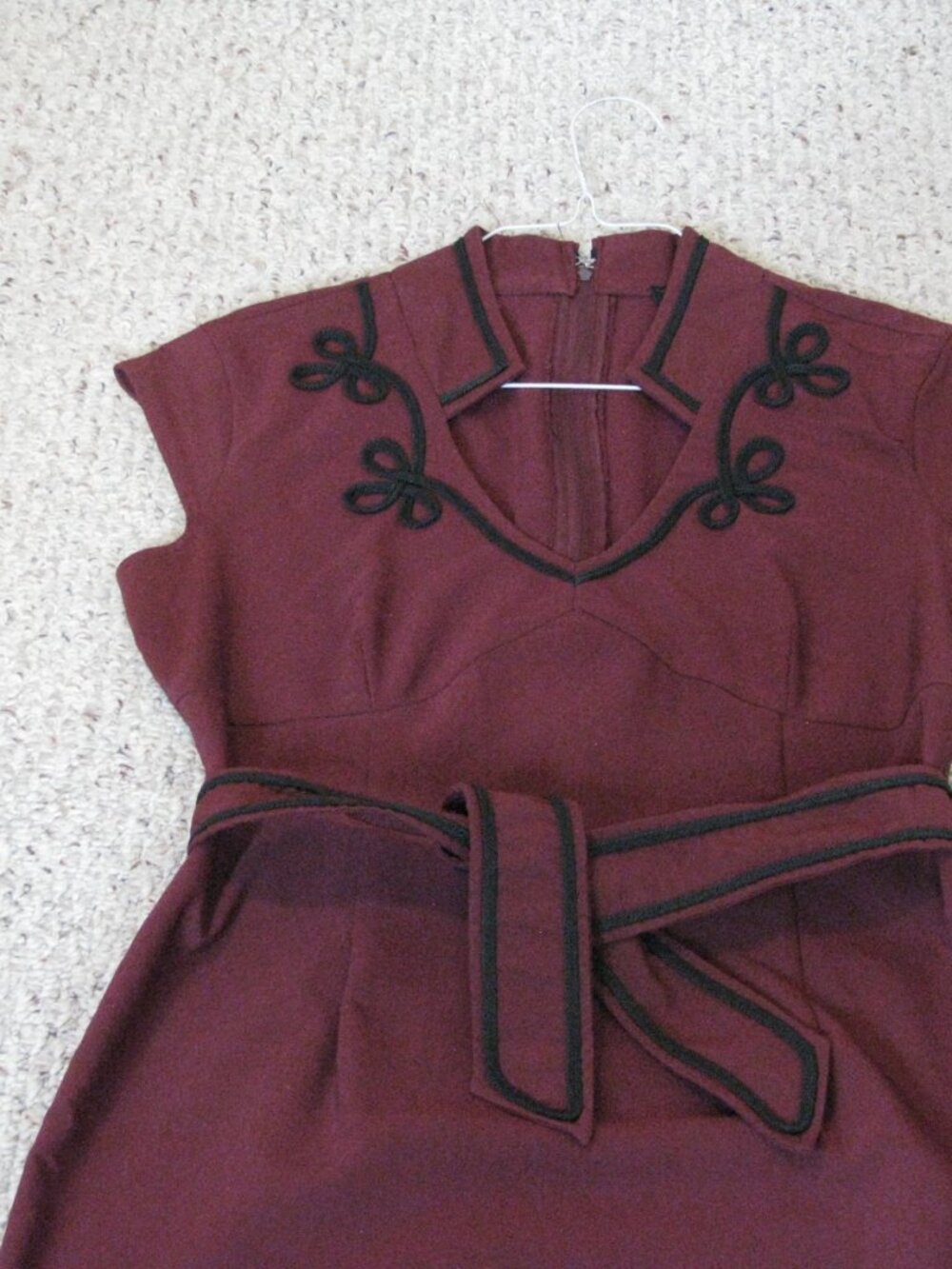 Le Chateau Burgandy Form Fitting Dress